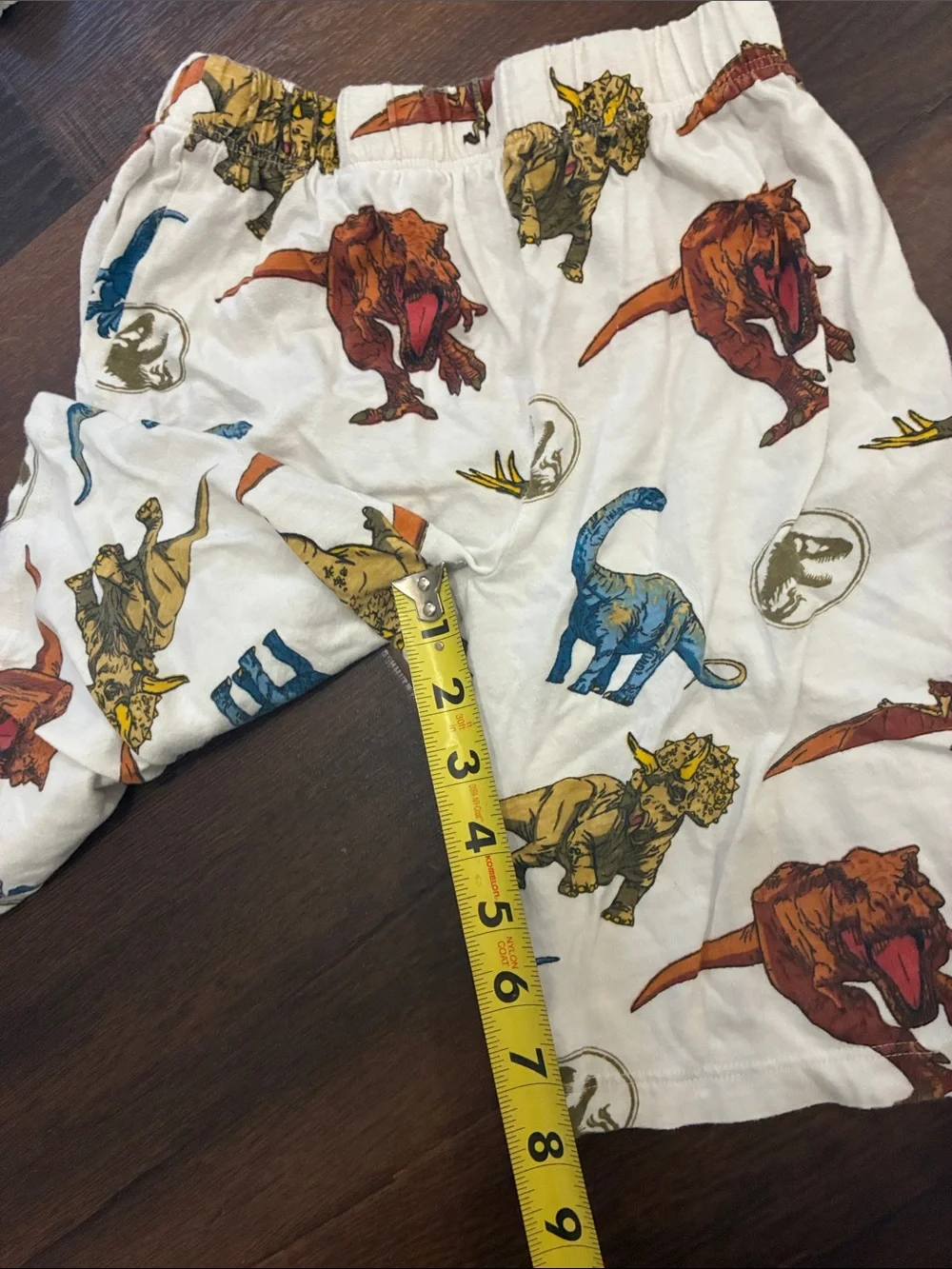 Jurassic World 2 Piece Dinosaur Shirt & Shorts Set Sz 10-12 100% Cotton